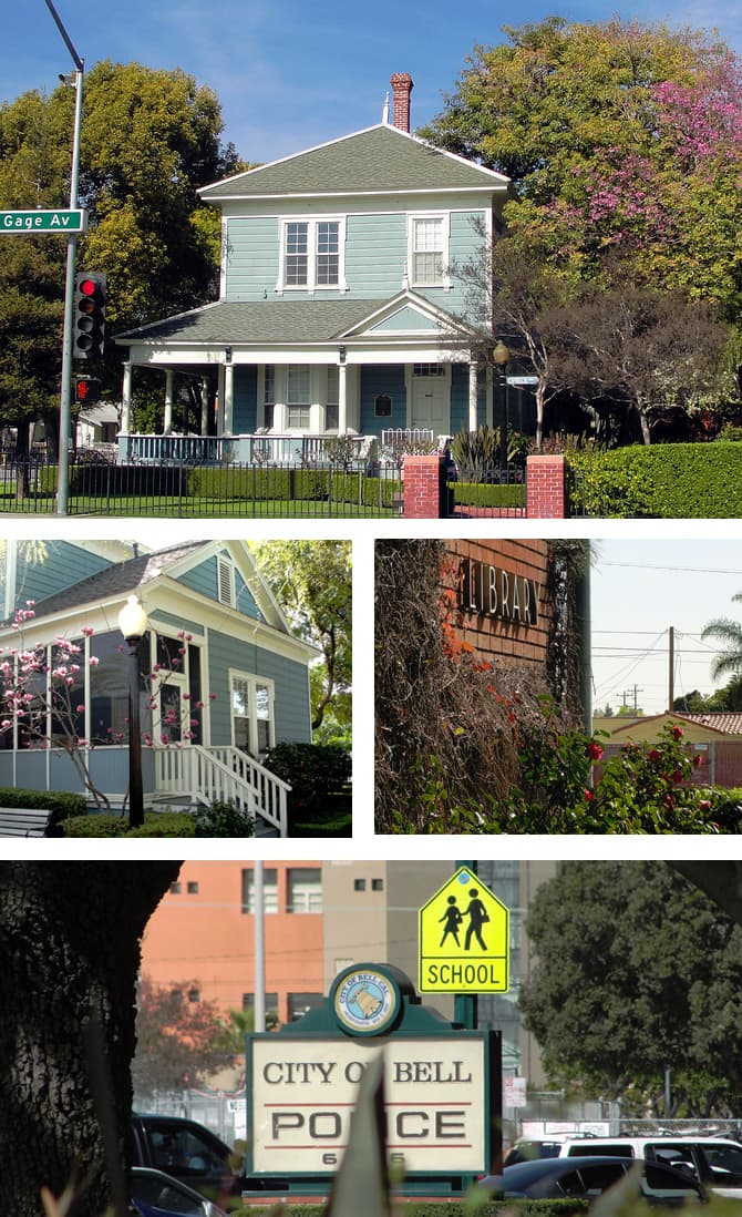 Cityscape montage of Bell, Los Angeles County, California